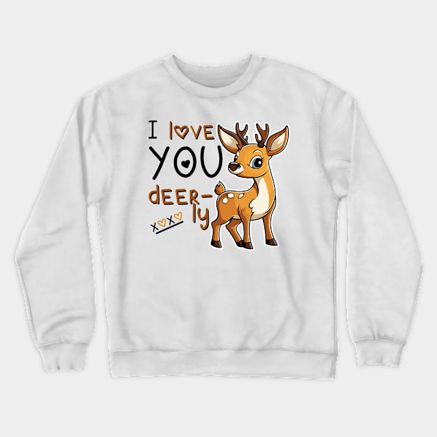 I deerly love you Crewneck Sweatshirt by FluffigerSchuh